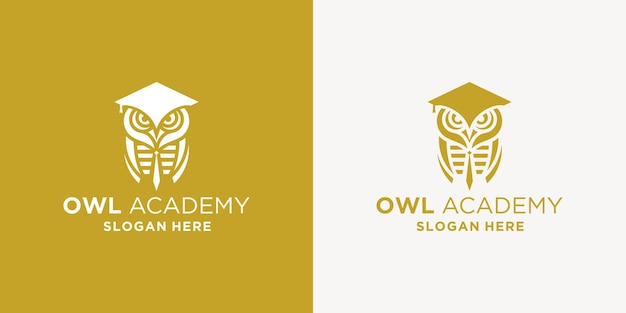 Owl logo design vector with Education and learning concept university academy