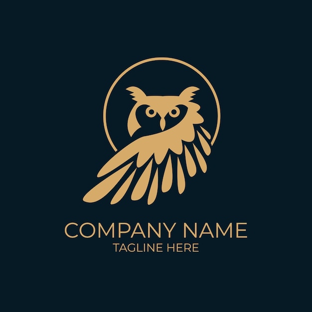 Owl logo design vector