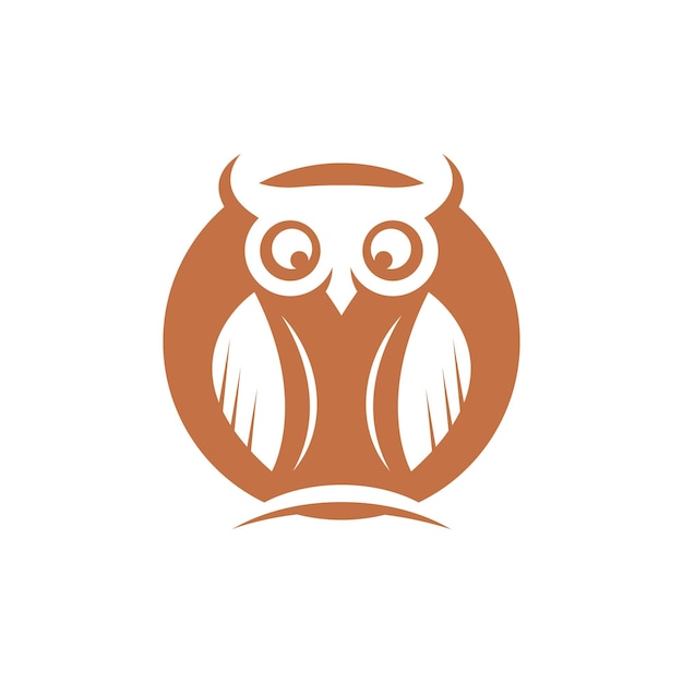 Owl logo icon design animal and simple business