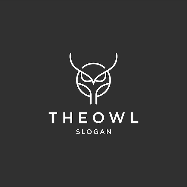 Шаблон дизайна иконки логотипа совы