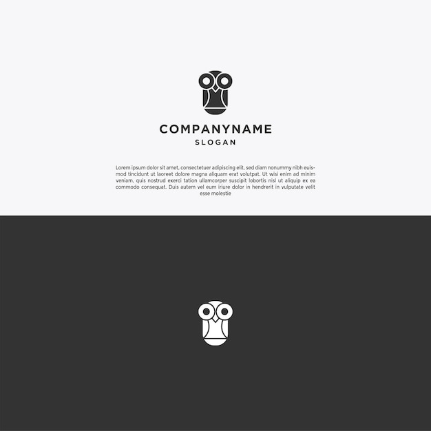 Owl logo icon design template