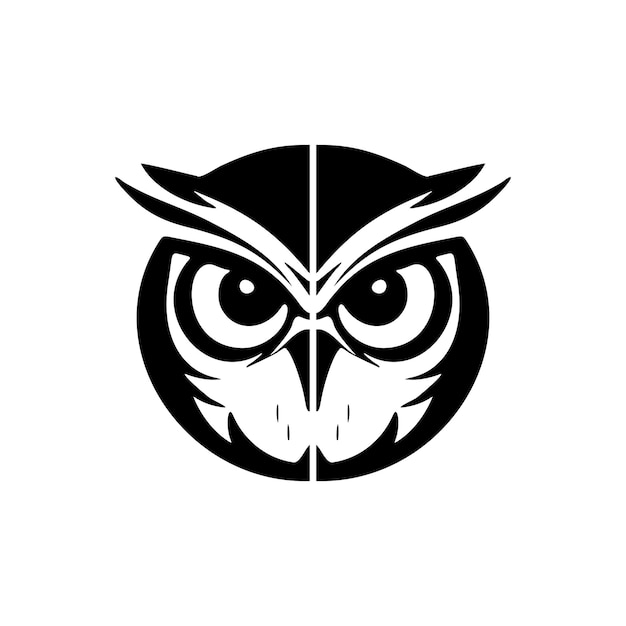 The owl logo is presented in vector style in black and is tastefully separated on a plain white backdrop