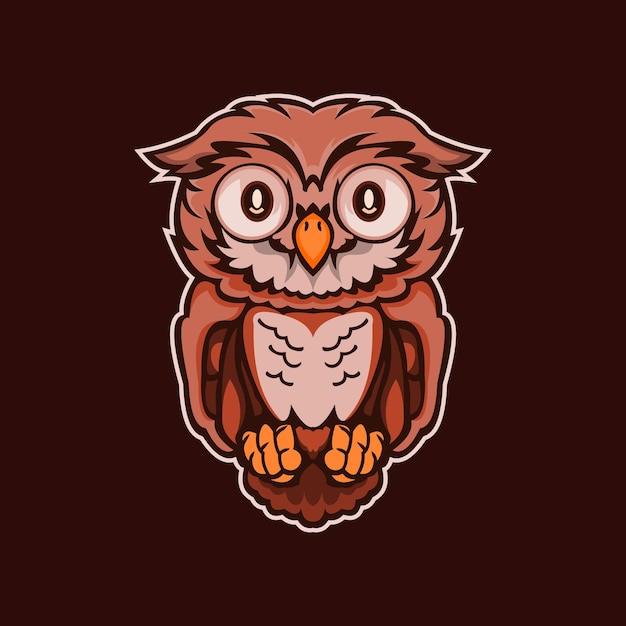 Owl logo mascot template