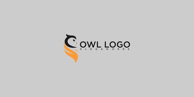 Owl logo modern collection symbol