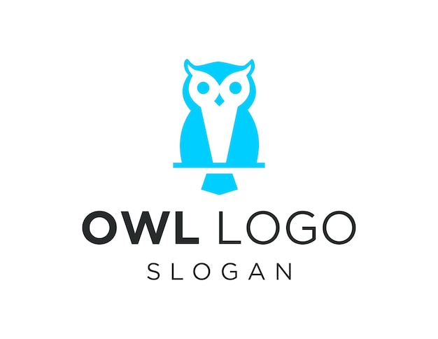 Owl logo ontwerp gemaakt met behulp van de Corel Draw 2018 applicatie met een witte achtergrond