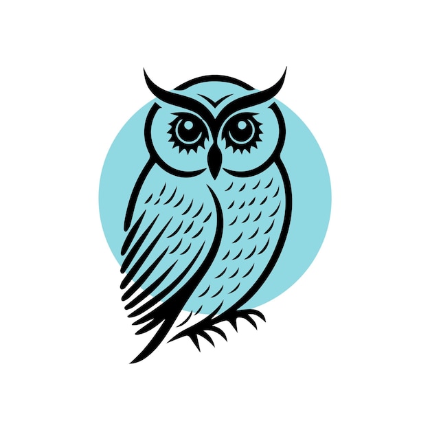 Набор логотипов совы Векторный силуэт логотипа совы