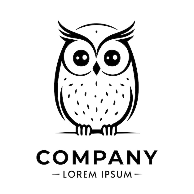 Owl logo set Owl logo vector silhouette