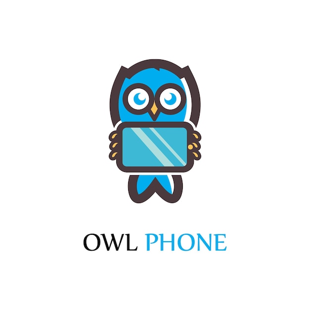 owl logo and symbol vector icon design illustration template