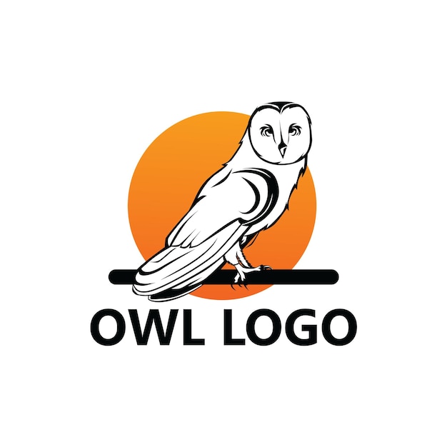 Owl logo template design vector