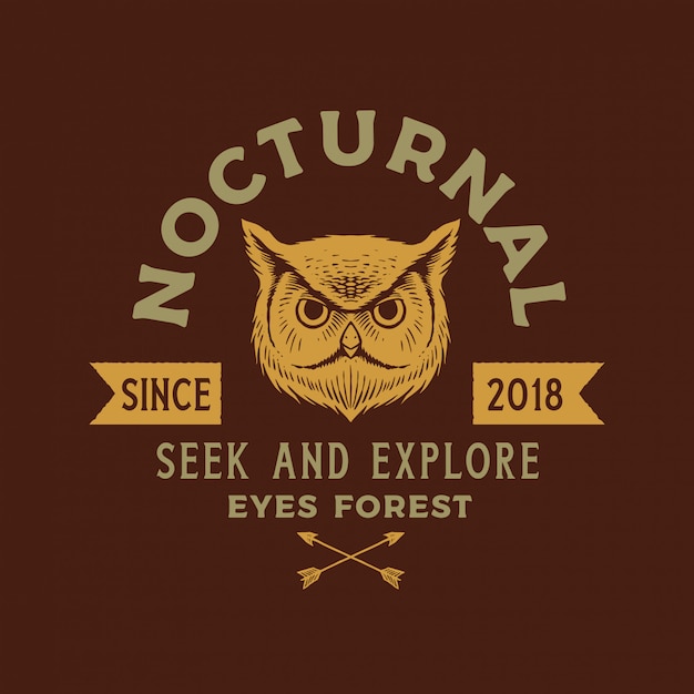 Vector owl logo template