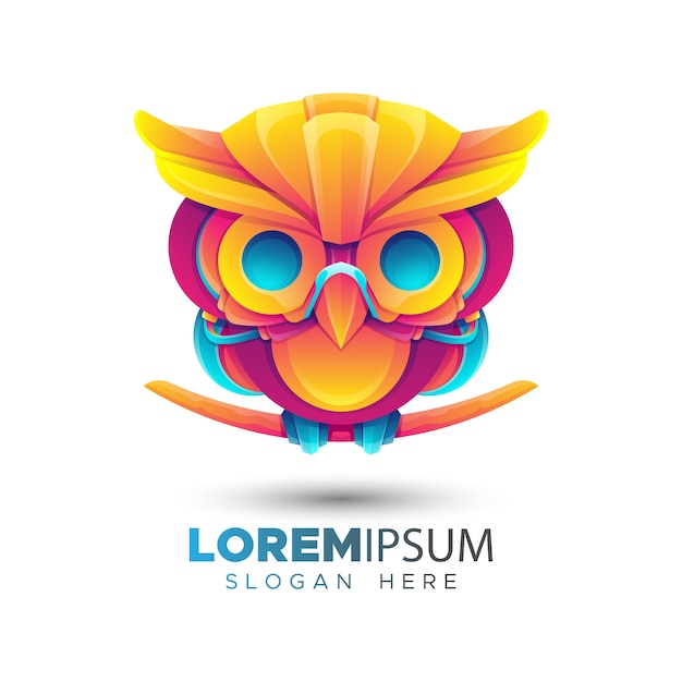 Vector owl logo template