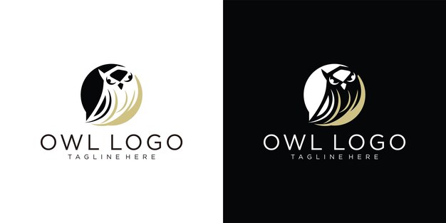 owl logo vector icon illustration