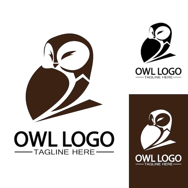 Owl logo vector template