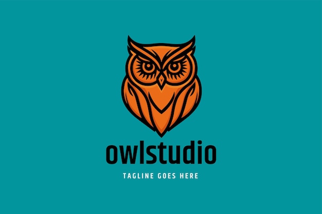 Owl logo saggezza e concetto di conoscenza logo aziendale animale intuitivo