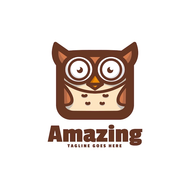 Owl logo with the title'amazing logo '