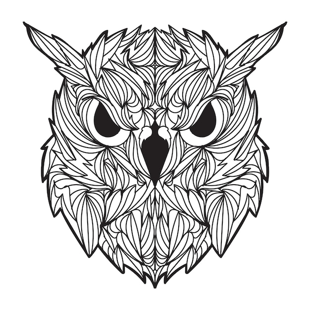 Owl mandala vector illustration