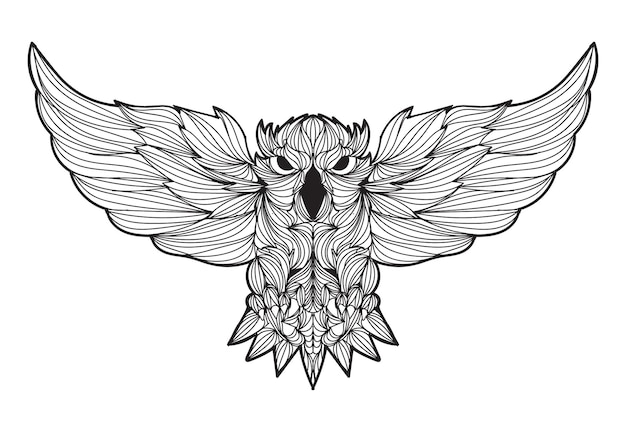 Vector owl mandala vector illustration