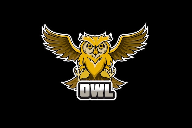 Owl mascot logo template