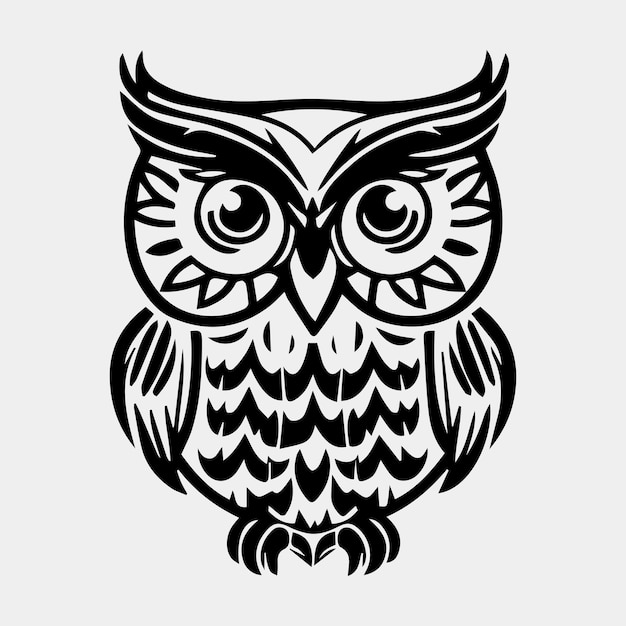 owl mascot vector logo design
