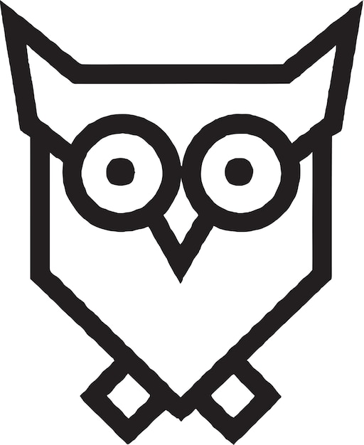 Owl mascot with graduation cap for academic brand