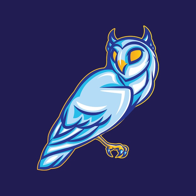 Owl mascotte logo ontwerp