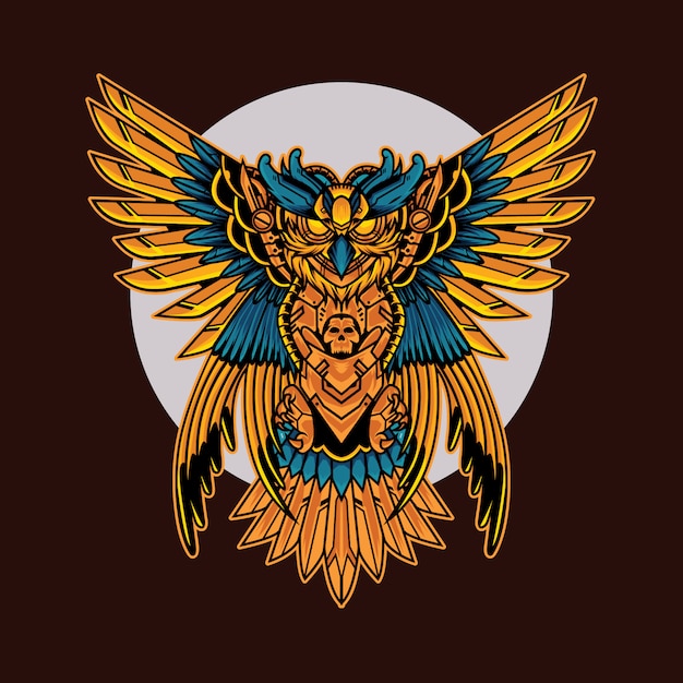 フクロウ機械図