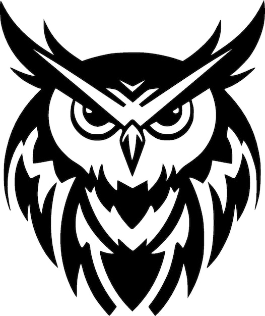 Owl Minimalist and Simple Silhouette Vector illustration