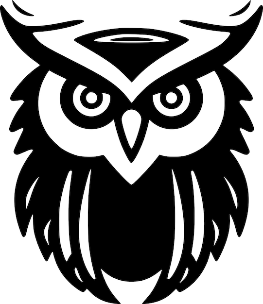 Vector owl minimalist and simple silhouette vector illustration