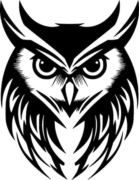 Owl minimalist and simple silhouette vector illustration