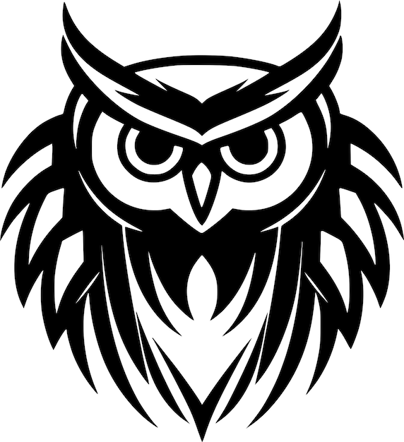 Owl Minimalist and Simple Silhouette Vector illustration