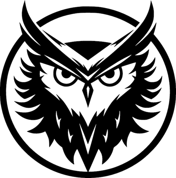 Owl Minimalist and Simple Silhouette Vector illustration