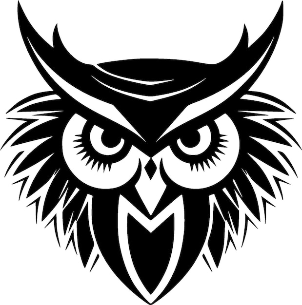 Owl Minimalist and Simple Silhouette Vector illustration