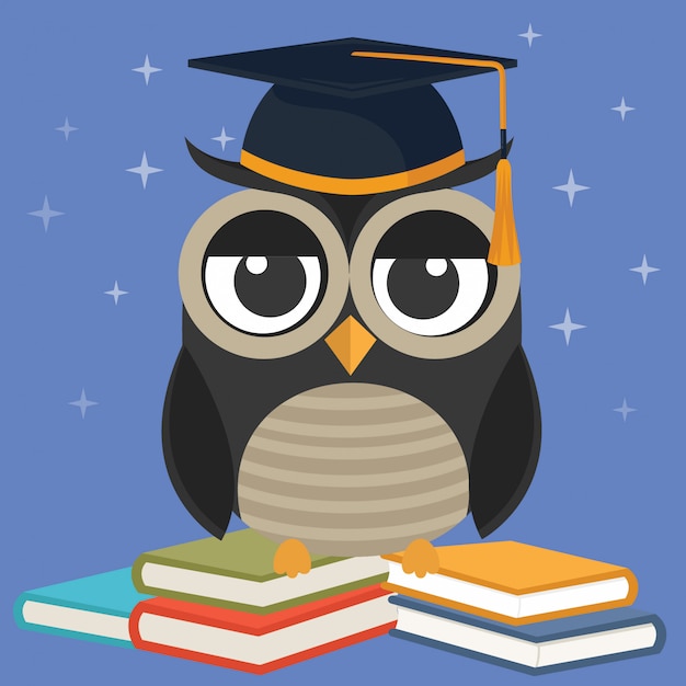 Owl onderwijs vector ontwerp