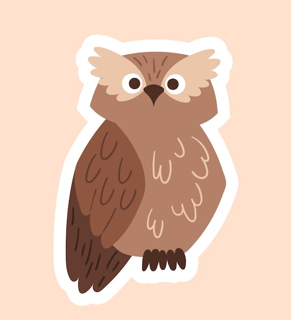 Vector owl in paper style