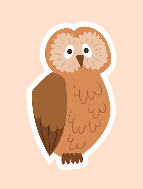 Vector owl in paper style