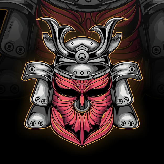 Owl samurai art vector illustrations