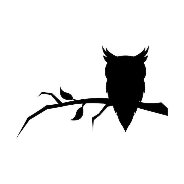 Owl simple iconillustration design template