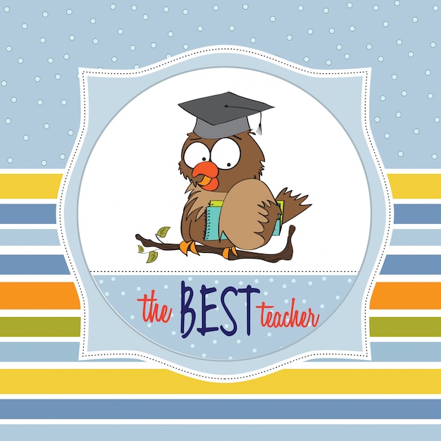 Owl teacher in vector-formaat