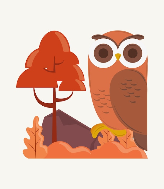 Owl and tree