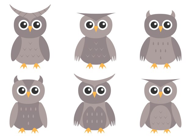 Vector owl vector design illustration isolated on white background