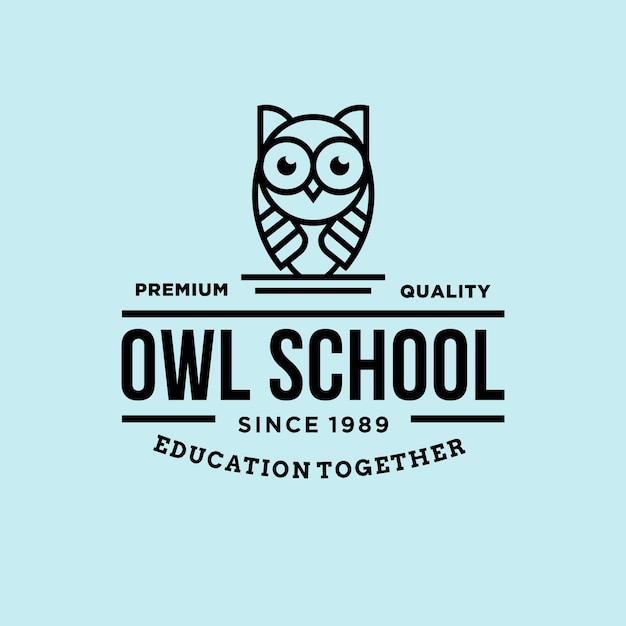 Vector owl vector logo illustration