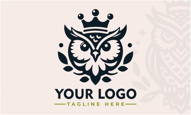 Vector owl vector logo vector minimalis owl logo for branding business