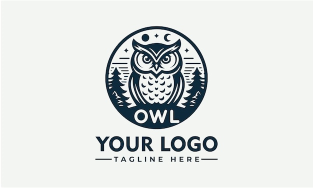 Owl vector logo vector Minimalis Owl logo voor Branding Business