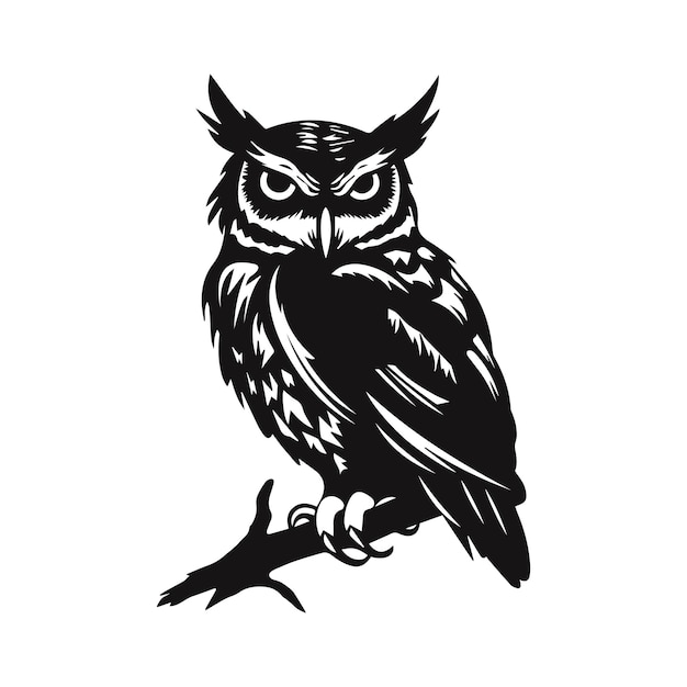 owl vector silhouette vector illustration
