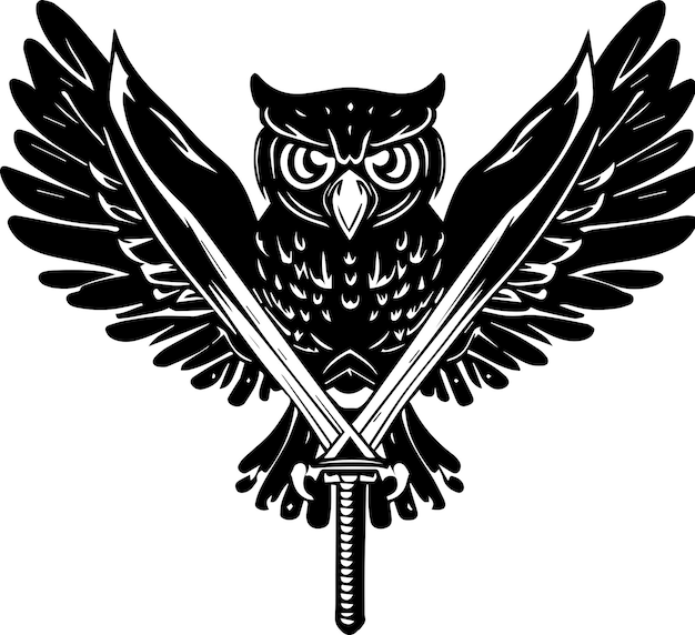 owl vector tattoo design illustration