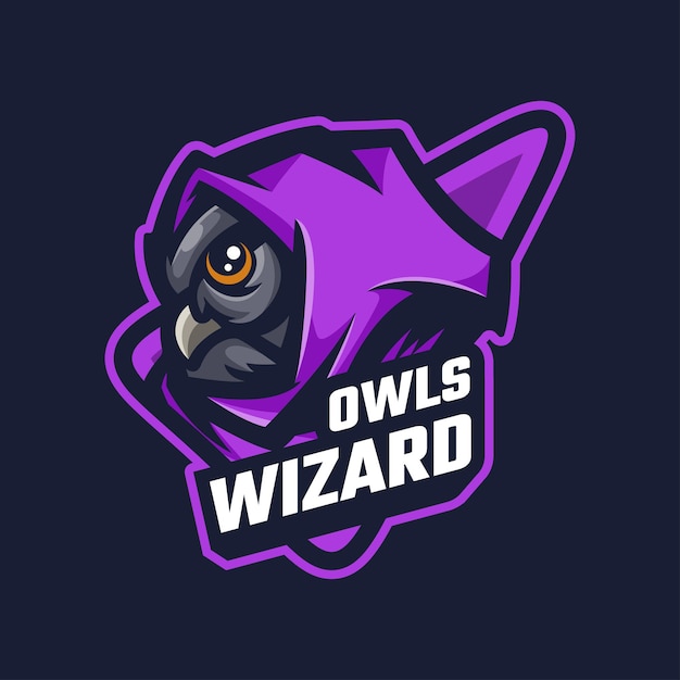 Vector owl wizard logo