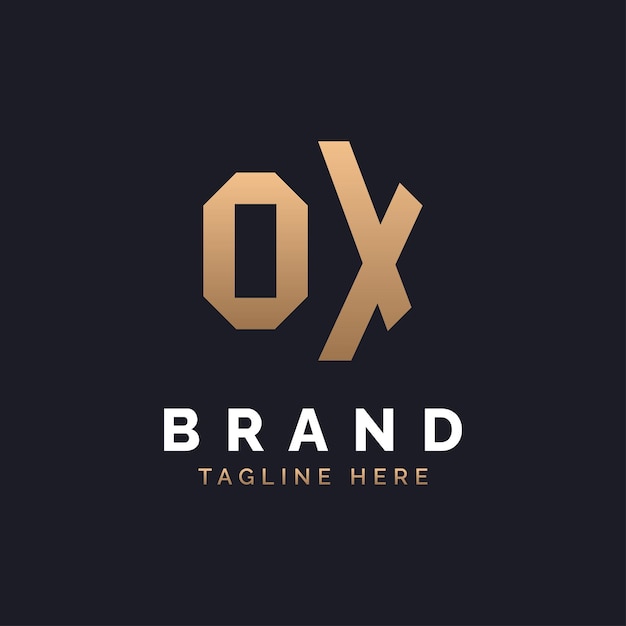 OX 로고 디자인 현대 미니멀 우아하고 고급스러운 OX 로그 알파 글자 OX 브랜드 로고 디자인 기업 비즈니스 정체성