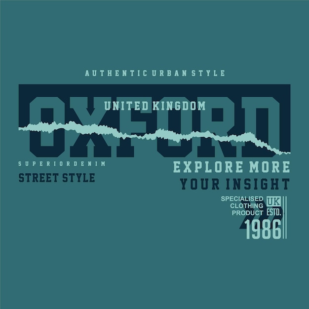 oxford united kingdom abstract graphic typography vector print t shirt