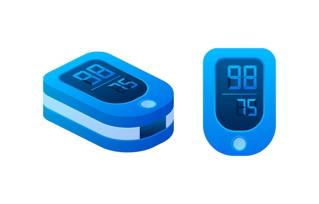 Oximeter with normal value Health care for blood saturation test Coronavirus prevention