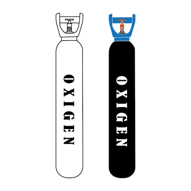 Oxygen cylinder icon